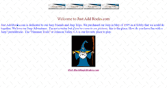 Desktop Screenshot of justaddrocks.com